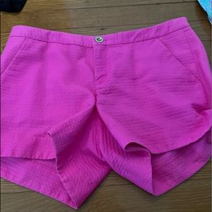Lilly Pulitzer hot pink kinda jean shorts. Size 2